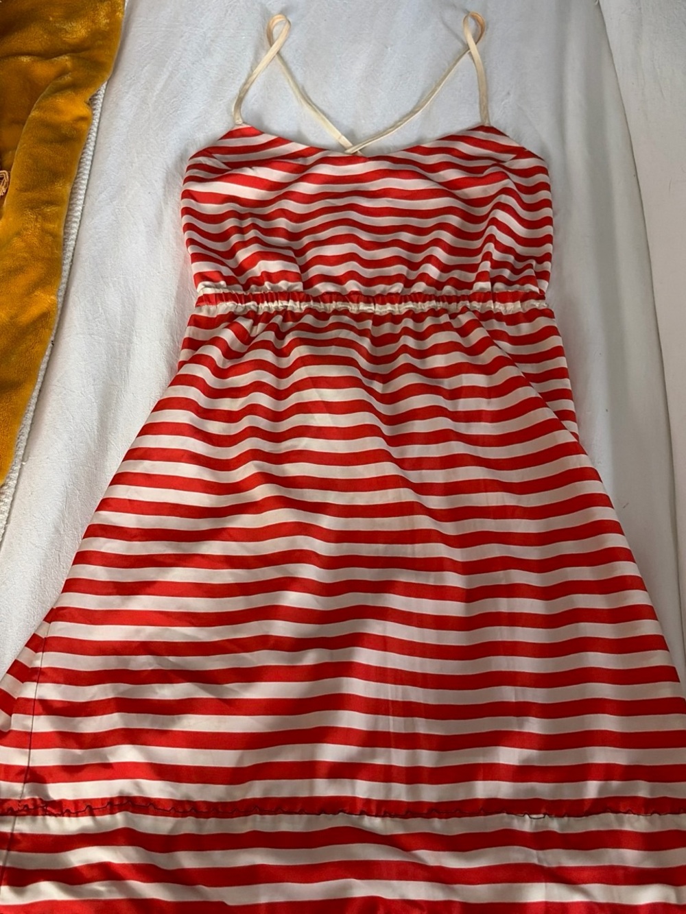 Reformation Red and White Striped Dress